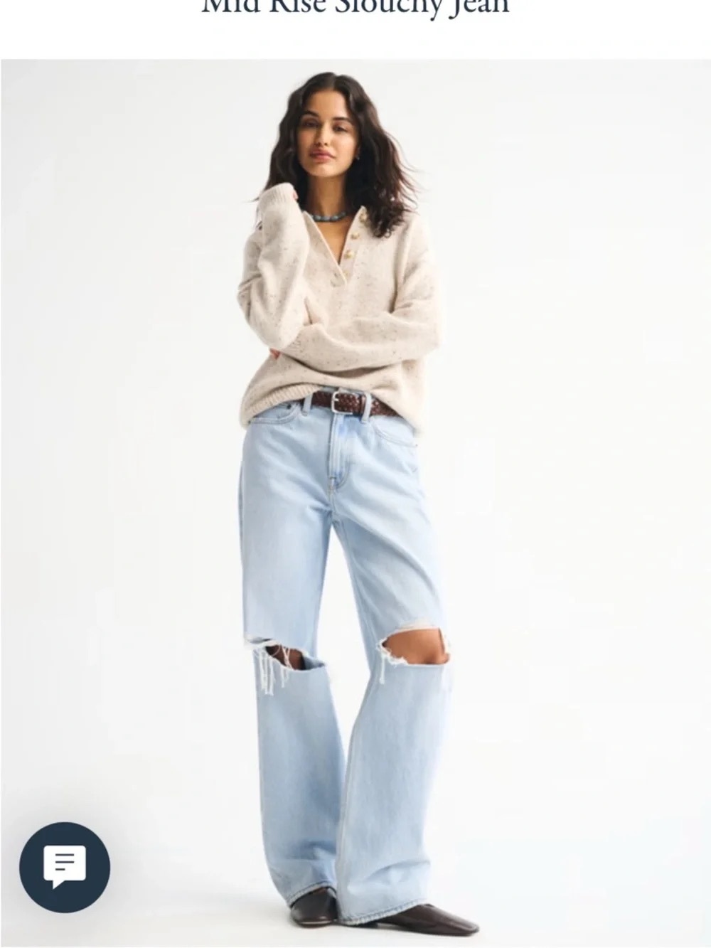 Abercrombie & Fitch The Slouchy Jean Mid Rise NWT